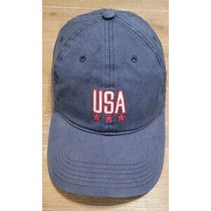 Under Armour Navy USA 3 Star Hat Lightweight Adjustable Strap Cap Blue